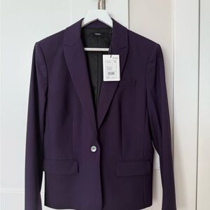 Theory Women's Deep Purple Suit Jacket